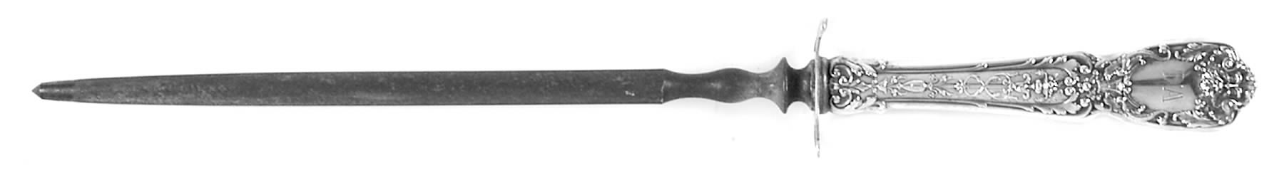 Florentine-Florenz (Sterling, 1901) Large Steel Rod Knife Sharpener by Gorham Silver-1