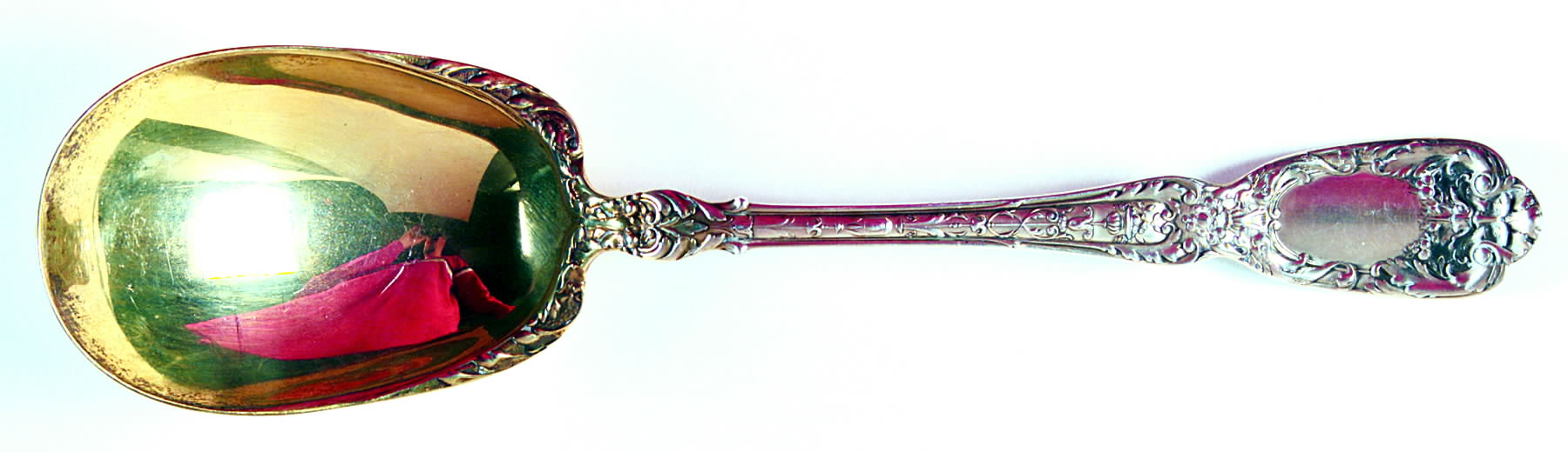 Florentine-Florenz (Sterling, 1901) Oversize Solid Salad Serving Spoon by Gorham Silver-1