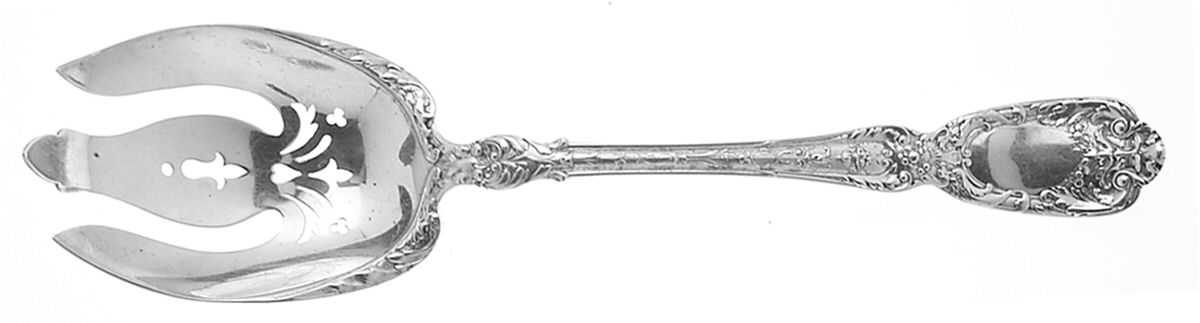 Florentine-Florenz (Sterling, 1901) Oversize Solid Salad Servng Fork by Gorham Silver-1