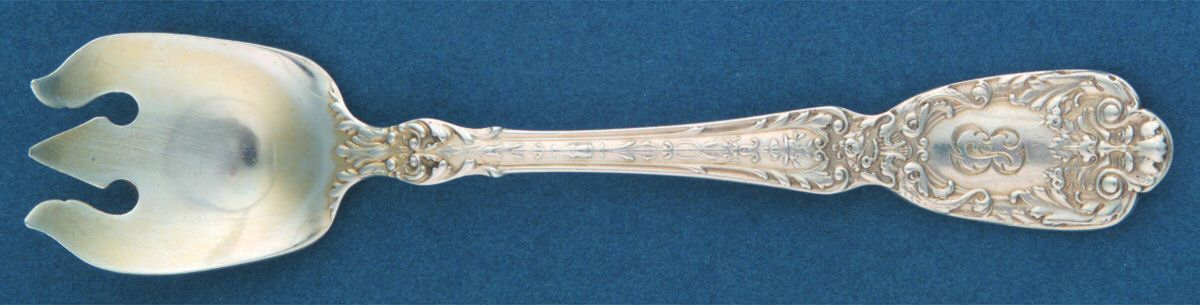 Florentine-Florenz (Sterling, 1901) Ice Cream Fork by Gorham Silver-1