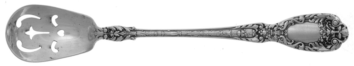 Florentine-Florenz (Sterling, 1901) Pierced Bowl Short Handle Olive Spoon by Gorham Silver-1