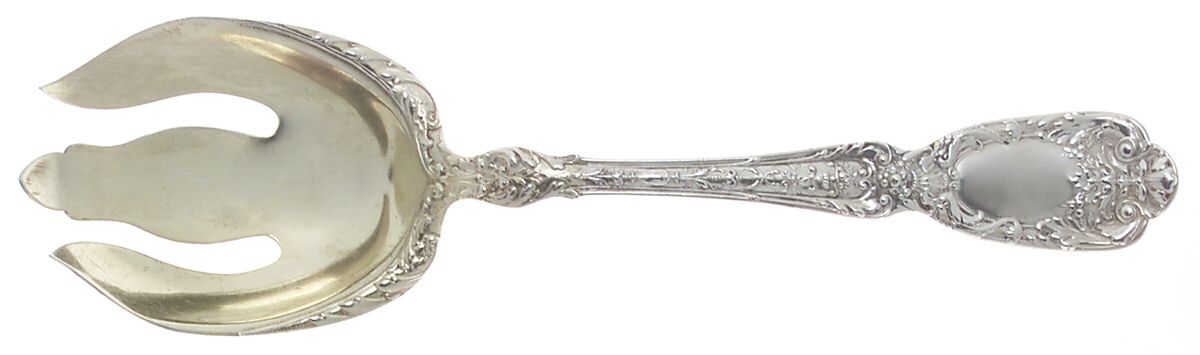 Florentine-Florenz (Sterling, 1901) Solid Salad Serving Fork by Gorham Silver-1