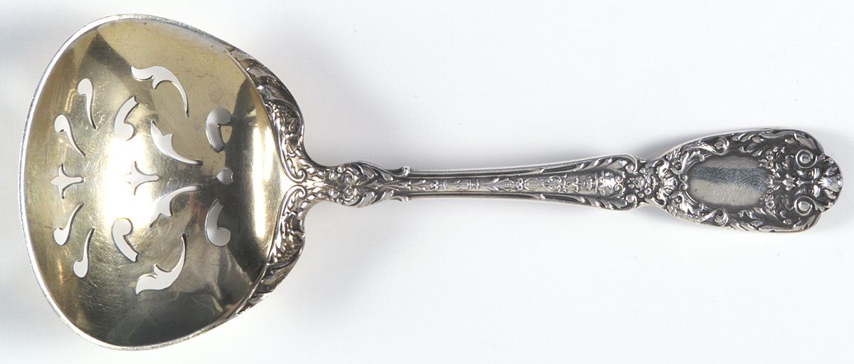 Florentine-Florenz (Sterling, 1901) Large Confection Spoon by Gorham Silver-1