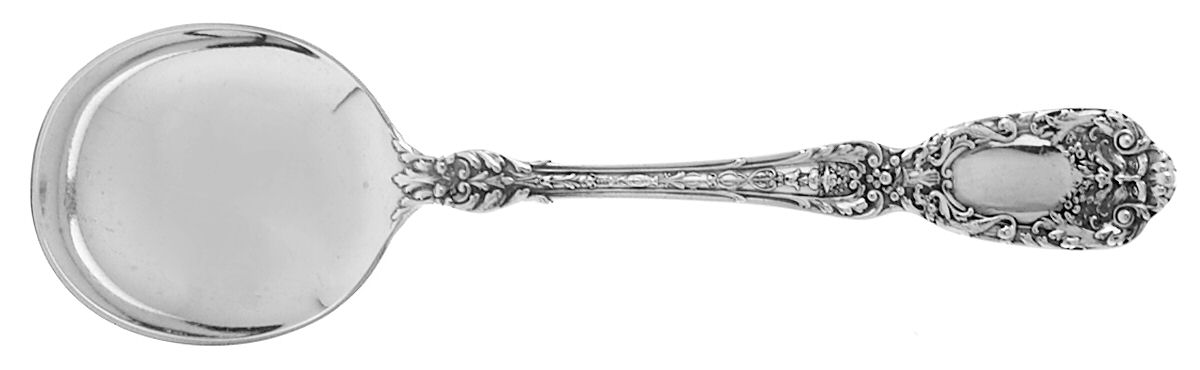 Florentine-Florenz (Sterling, 1901) Round Bowl Soup Spoon (Gumbo) by Gorham Silver-1