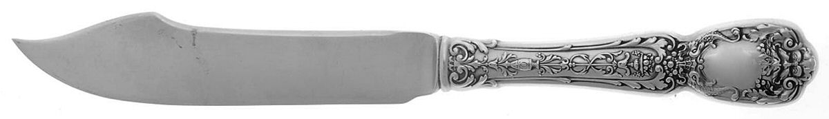Florentine-Florenz (Sterling, 1901) Individual Hollow Handle Fish Knife-Sterling Blade by Gorham Silver-1