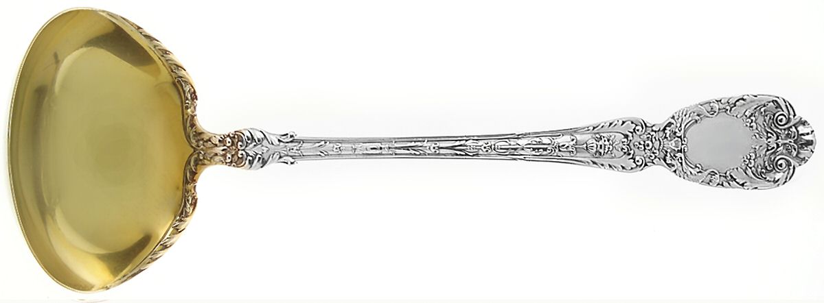 Florentine-Florenz (Sterling, 1901) Oyster Ladle Solid Piece by Gorham Silver-1