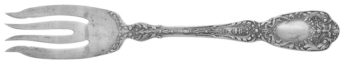 Florentine-Florenz (Sterling, 1901) Large Individual Solid Fish/Salad Fork by Gorham Silver-1
