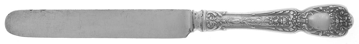 Florentine-Florenz (Sterling, 1901) Blunt Hollow Knife with Bolster by Gorham Silver-1