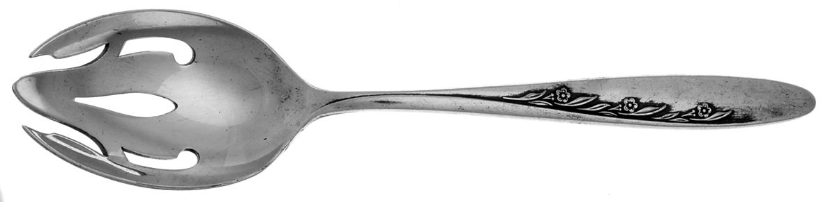 Flower Song (Silverplate, 1955) Pierced Tablespoon (Serving Spoon) by Gorham Silver-1