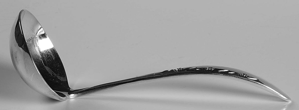 Flower Song (Silverplate, 1955) Solid Gravy Ladle by Gorham Silver-1