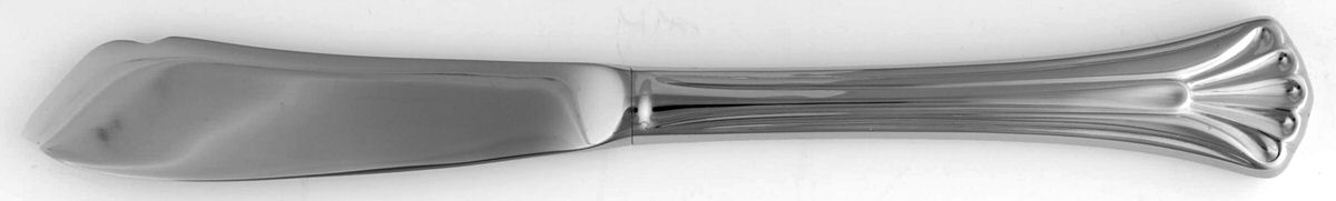 Fluted Shell (Stainless) Hollow Handle Master Butter Knife by Gorham Silver-1