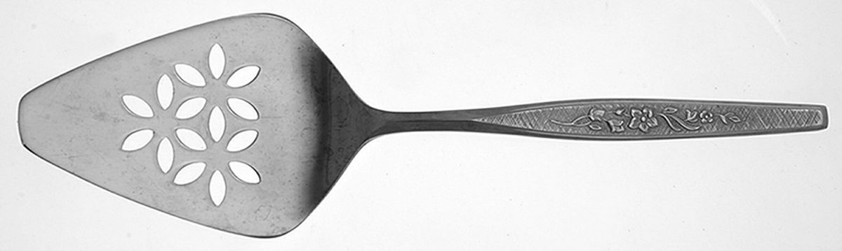 Flower Song (Stainless) Pierced All Stainless Pie Server by Gorham Silver-1