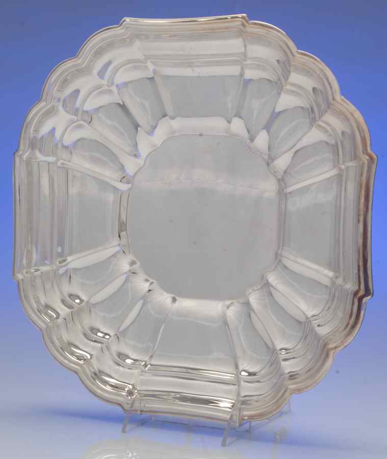 Fluted (Plated, Hollowware, Heritage) 13" Square Tray by Gorham Silver-1