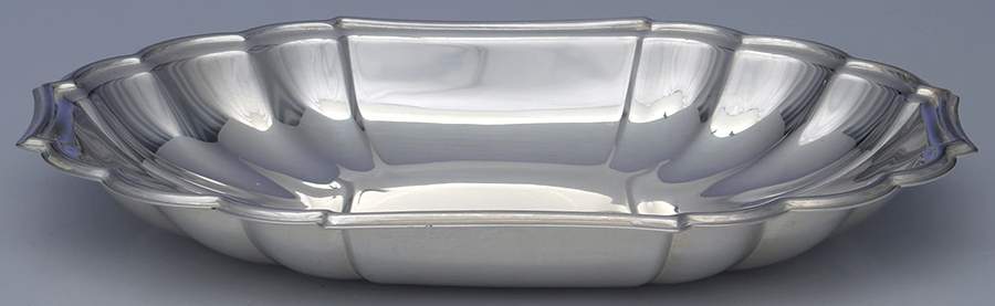 Fluted (Plated, Hollowware, Heritage) 8" Bon Bon Bowl by Gorham Silver-1