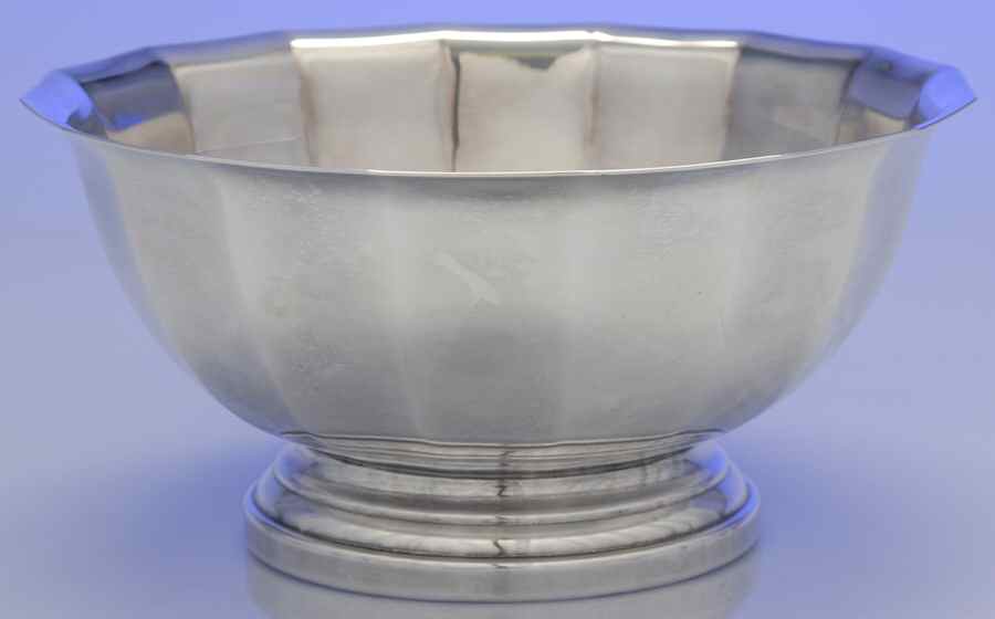 Fluted (Plated, Hollowware, Heritage) 8" Round All Purpose Dish by Gorham Silver-1