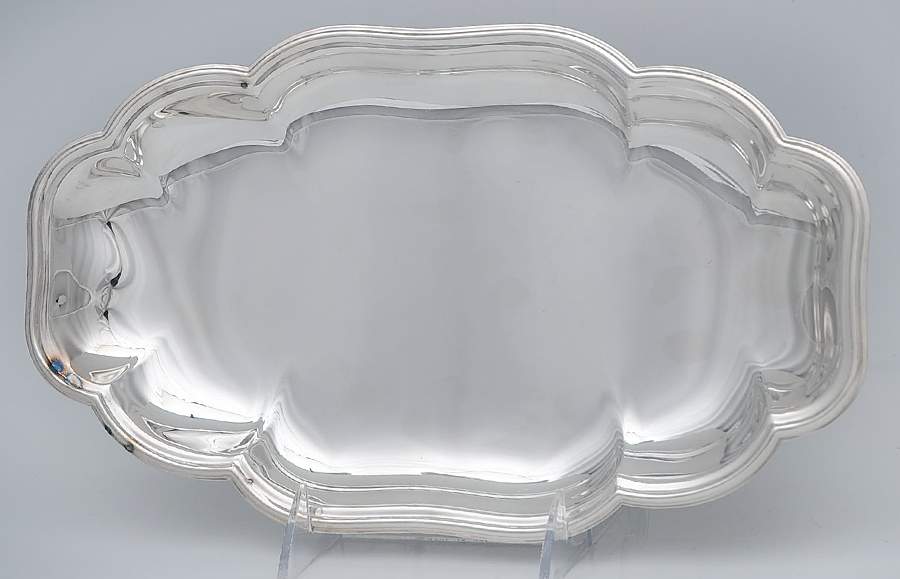Fluted (Plated, Hollowware, Heritage) Silverplate Bread Tray by Gorham Silver-1