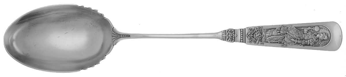 Fontainebleau (Sterling, 1880, No Monograms) Solid Gravy Serving Spoon by Gorham Silver-1