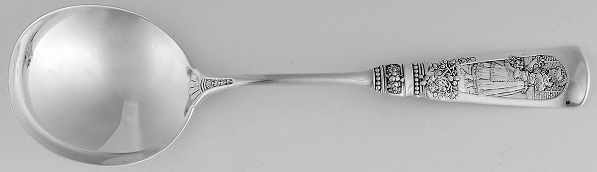 Fontainebleau (Sterling, 1880, No Monograms) Round Bowl Soup Spoon (Gumbo) by Gorham Silver-1
