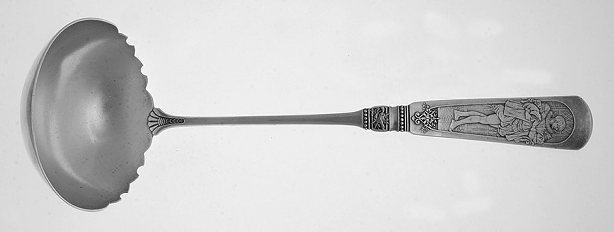 Fontainebleau (Sterling, 1880, No Monograms) Solid Soup Ladle by Gorham Silver-1