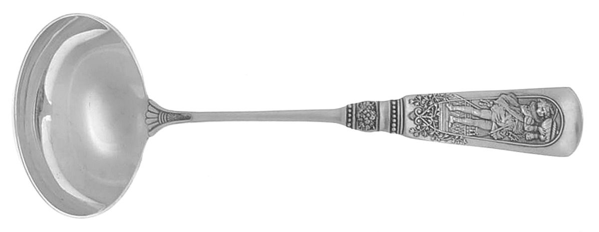 Fontainebleau (Sterling, 1880, No Monograms) Solid Gravy Ladle-New Style by Gorham Silver-1
