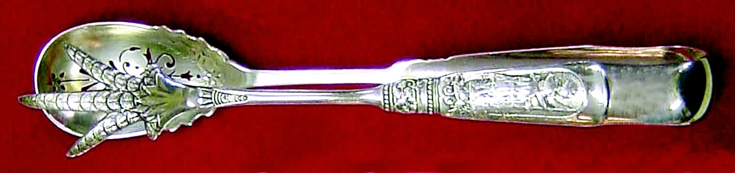 Fontainebleau (Sterling, 1880, No Monograms) Large Ice Serving Tongs by Gorham Silver-1