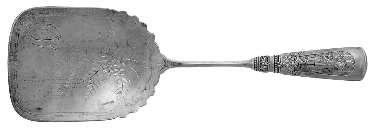 Fontainebleau (Sterling, 1880, No Monograms) Solid Waffle Server with Bright Cut by Gorham Silver-1