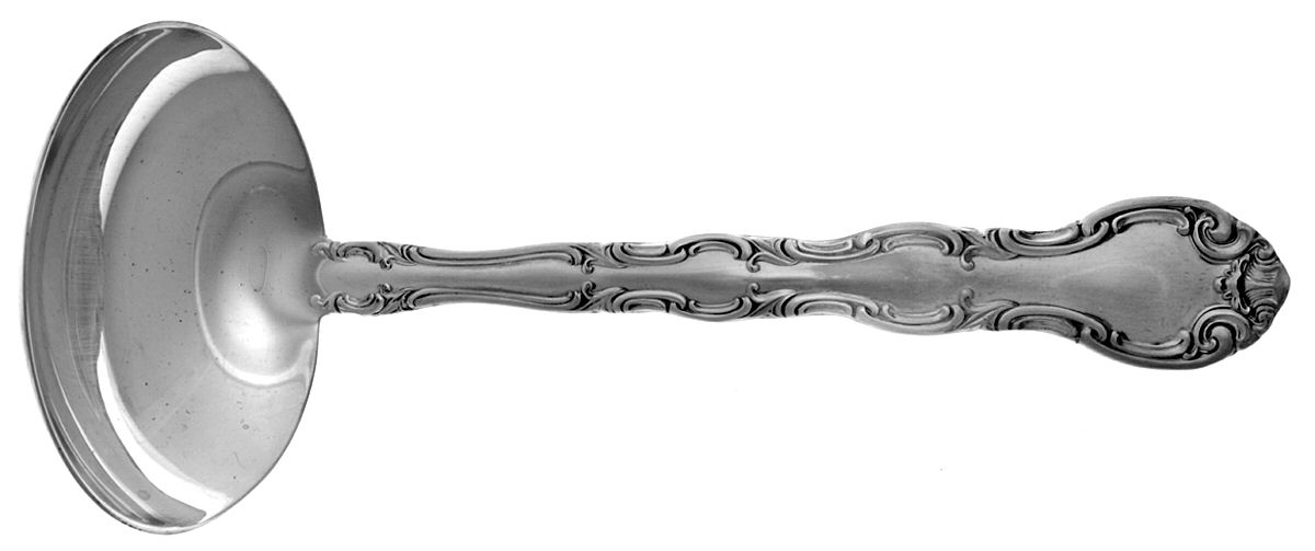 French Classic (Silverplate, 1980) Solid Gravy Ladle by Gorham Silver-1