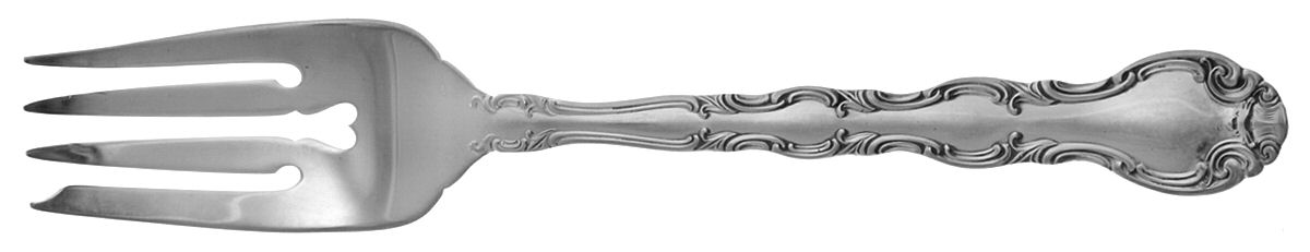 French Classic (Silverplate, 1980) Medium Solid Cold Meat Serving Fork by Gorham Silver-1