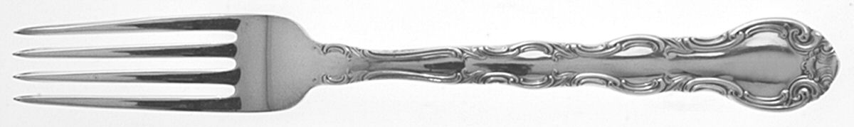 French Classic (Silverplate, 1980) Monogram Fork by Gorham Silver-1