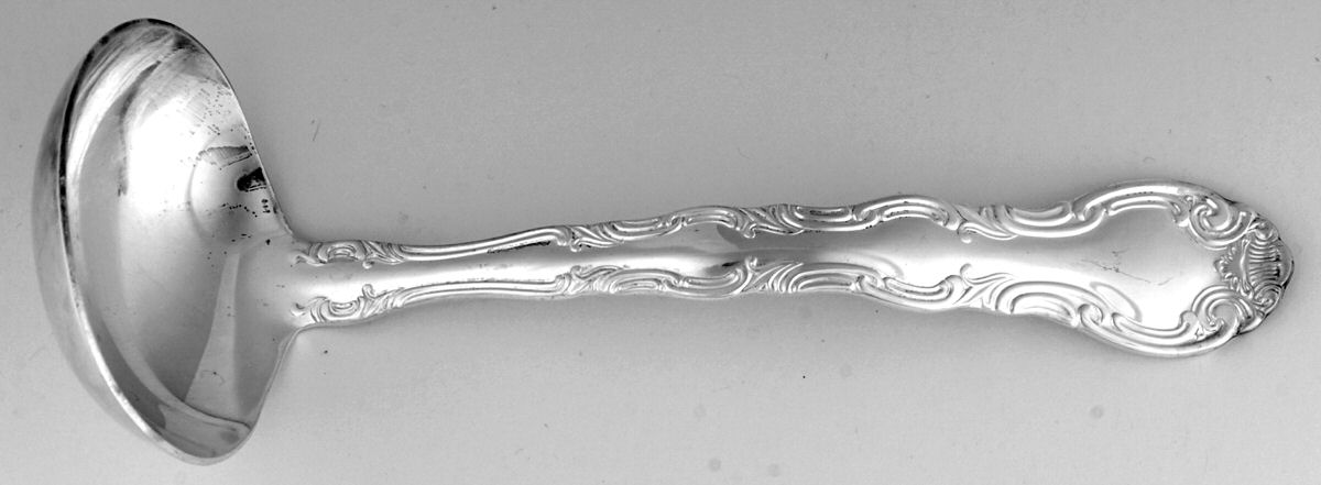 French Classic (Silverplate , Newer, 1994) Solid Gravy Ladle by Gorham Silver-1