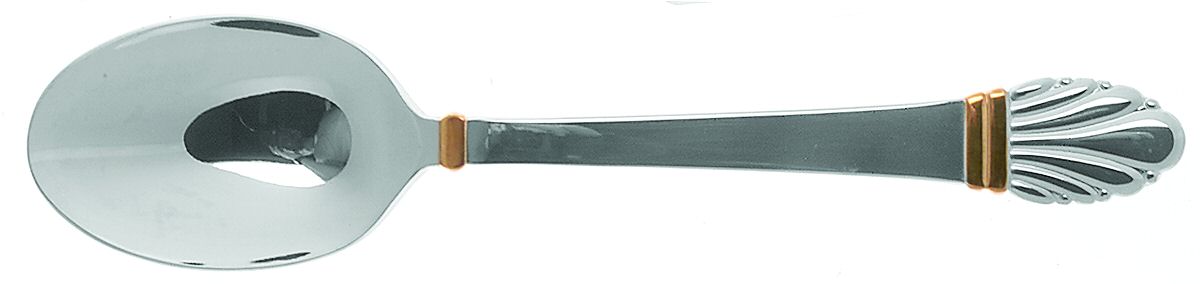 Golden Adria (Stainless, Gold Accent) Place/Oval Soup Spoon by Gorham Silver-1