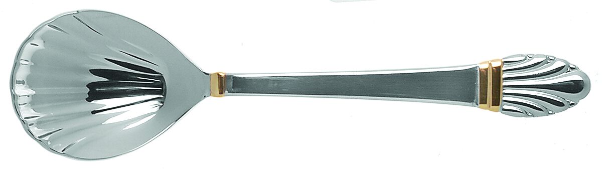 Golden Adria (Stainless, Gold Accent) Sugar Shell Spoon by Gorham Silver-1