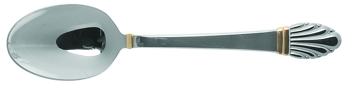 Golden Adria (Stainless, Gold Accent) Tablespoon (Serving Spoon) by Gorham Silver-1