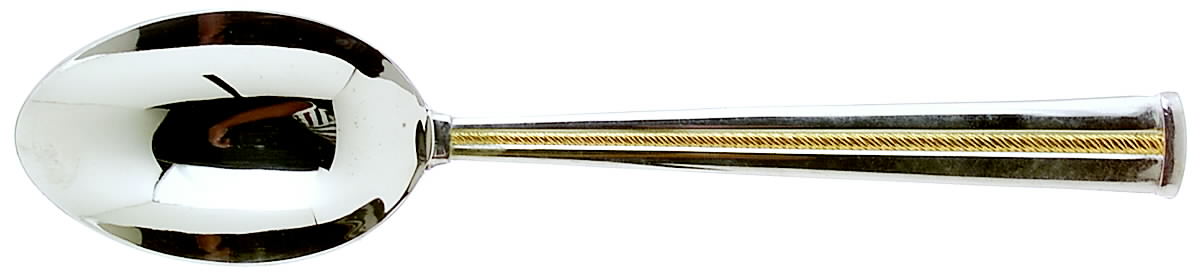 Golden Brocade (Stainless, Gold Accent) Tablespoon (Serving Spoon) by Gorham Silver-1