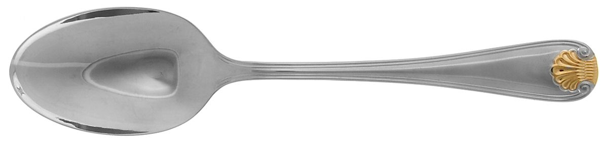 Golden Gorham Shell (Stainless, Gold Accent) Tablespoon (Serving Spoon) by Gorham Silver-1