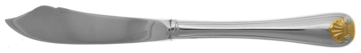Golden Gorham Shell (Stainless, Gold Accent) Hollow Handle Master Butter Knife by Gorham Silver-1