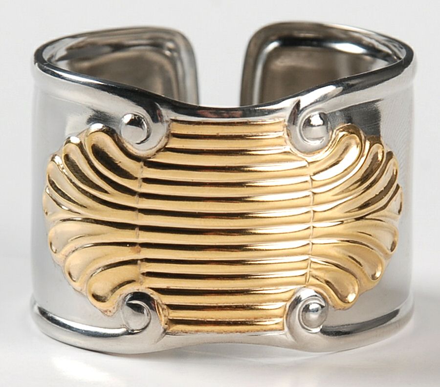 Golden Gorham Shell (Stainless, Gold Accent) Napkin Ring by Gorham Silver-1
