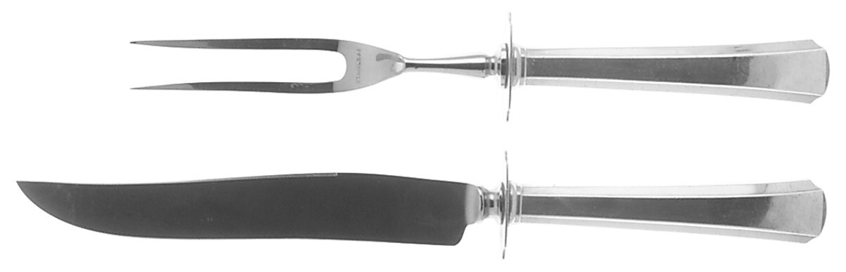 Governor's Lady (Sterling, 1937) 2 Piece Small Carving Set W/ Sterling Guard by Gorham Silver-1