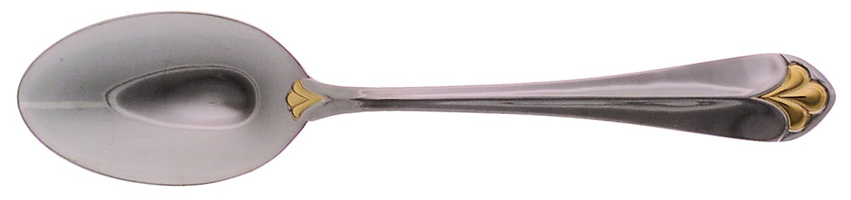 Golden Legacy (Stainless, Gold Accent) Tablespoon (Serving Spoon) by Gorham Silver-1