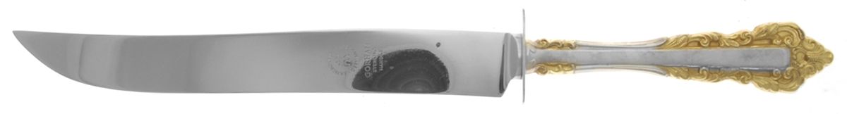 Golden Medici (Sterling, 1971) Large Stainless Blade Roast Carving Knife by Gorham Silver-1