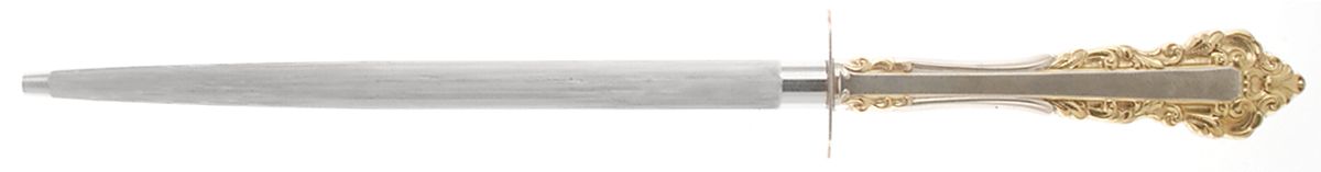 Golden Medici (Sterling, 1971) Small Steel Rod Sharpener Knife by Gorham Silver-1