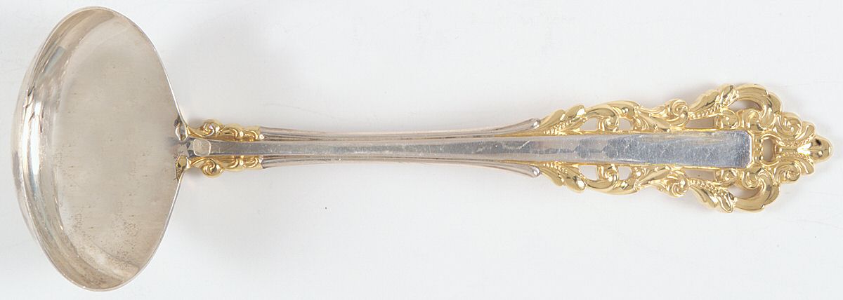 Golden Medici (Sterling, 1971) Solid Gravy Ladle by Gorham Silver-1