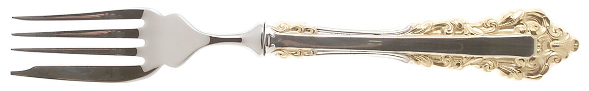 Golden Medici (Sterling, 1971) Individual Hollow Fish Fork, Stainless Tines by Gorham Silver-1
