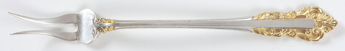 Golden Medici (Sterling, 1971) Short Handle Pickle/Olive Fork by Gorham Silver-1