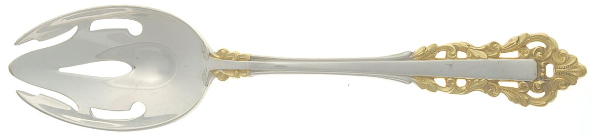 Golden Medici (Sterling, 1971) Pierced Tablespoon (Serving Spoon) by Gorham Silver-1