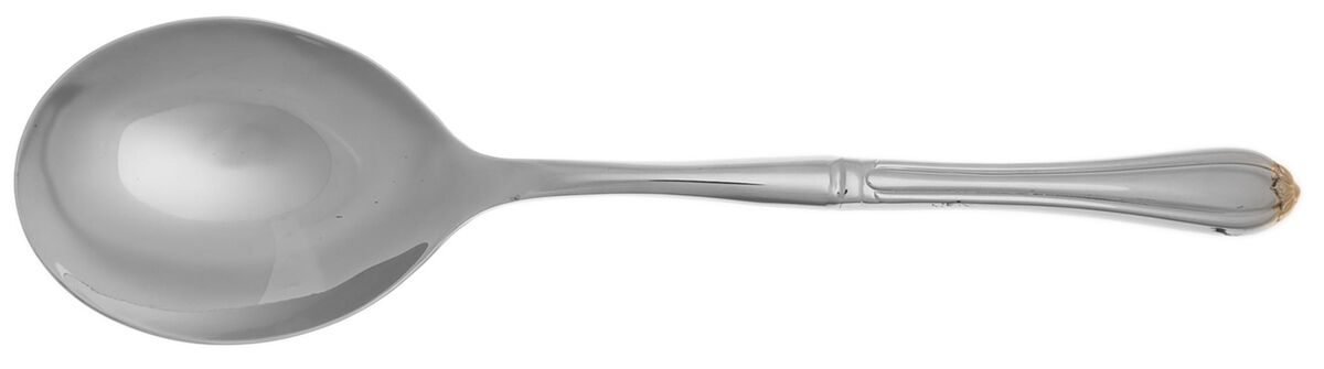 Golden Melon Bud (Stainless-Gold) Casserole Spoon with Smooth Stainless Bowl HC by Gorham Silver-1