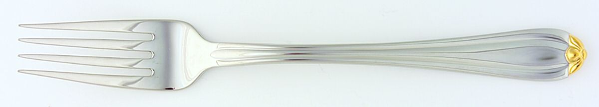 Golden Melon Bud (Stainless-Gold) Fork by Gorham Silver-1