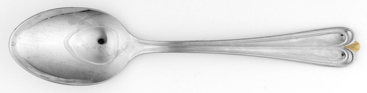Golden Overture (Stainless, Gold Accent) Tablespoon (Serving Spoon) by Gorham Silver-1