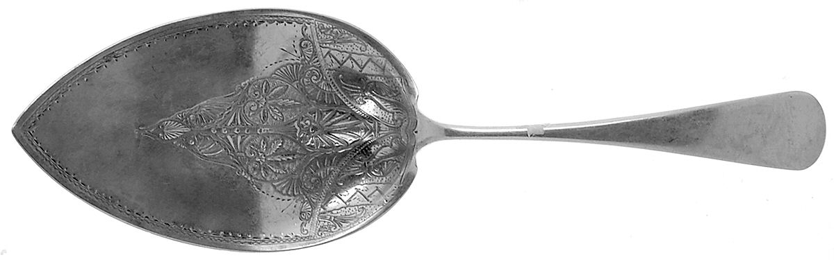 Gorham (Sterling, 1880) Large Solid Bright Cut Pie Knife by Gorham Silver-1