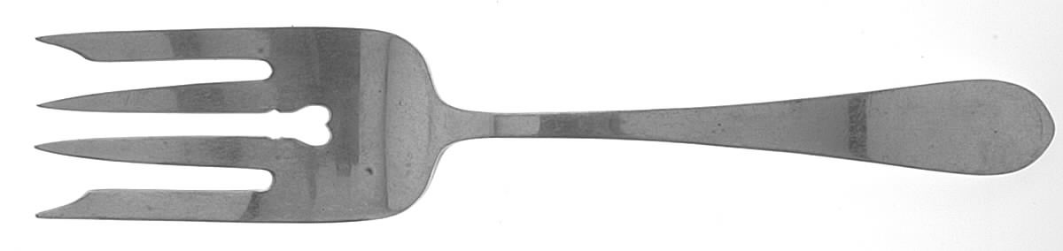 Gorham-Plain (Sterling, 1933) Medium Solid Cold Meat Serving Fork by Gorham Silver-1